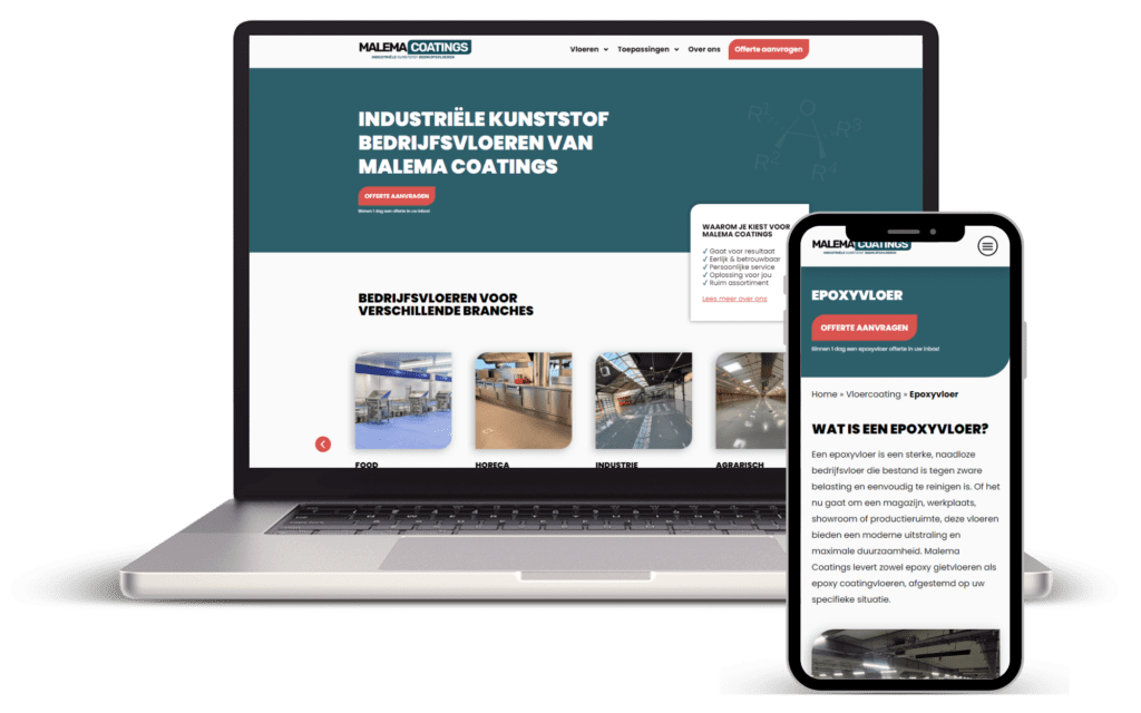 Nieuwe website Malema Coatings