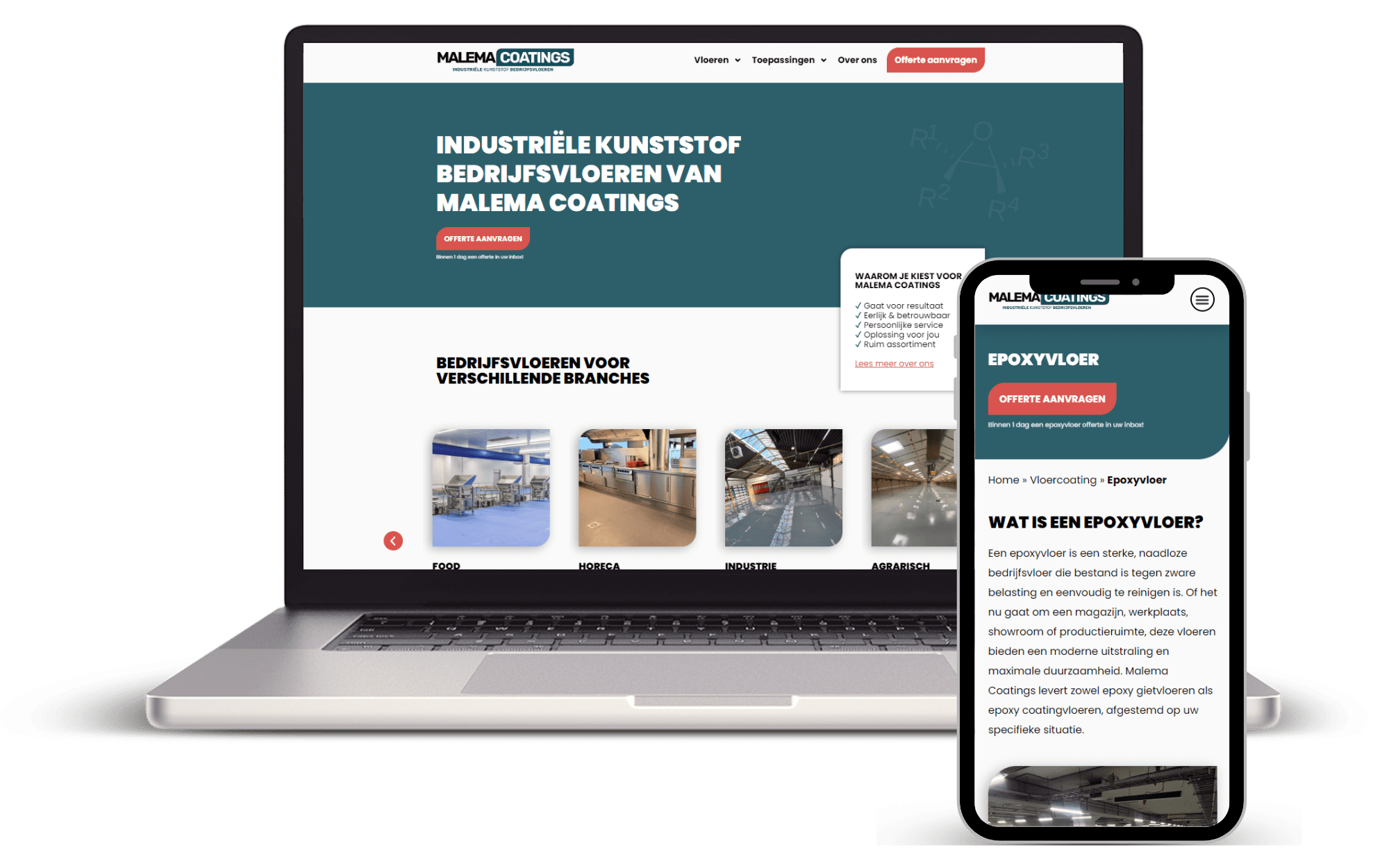 Nieuwe website Malema Coatings